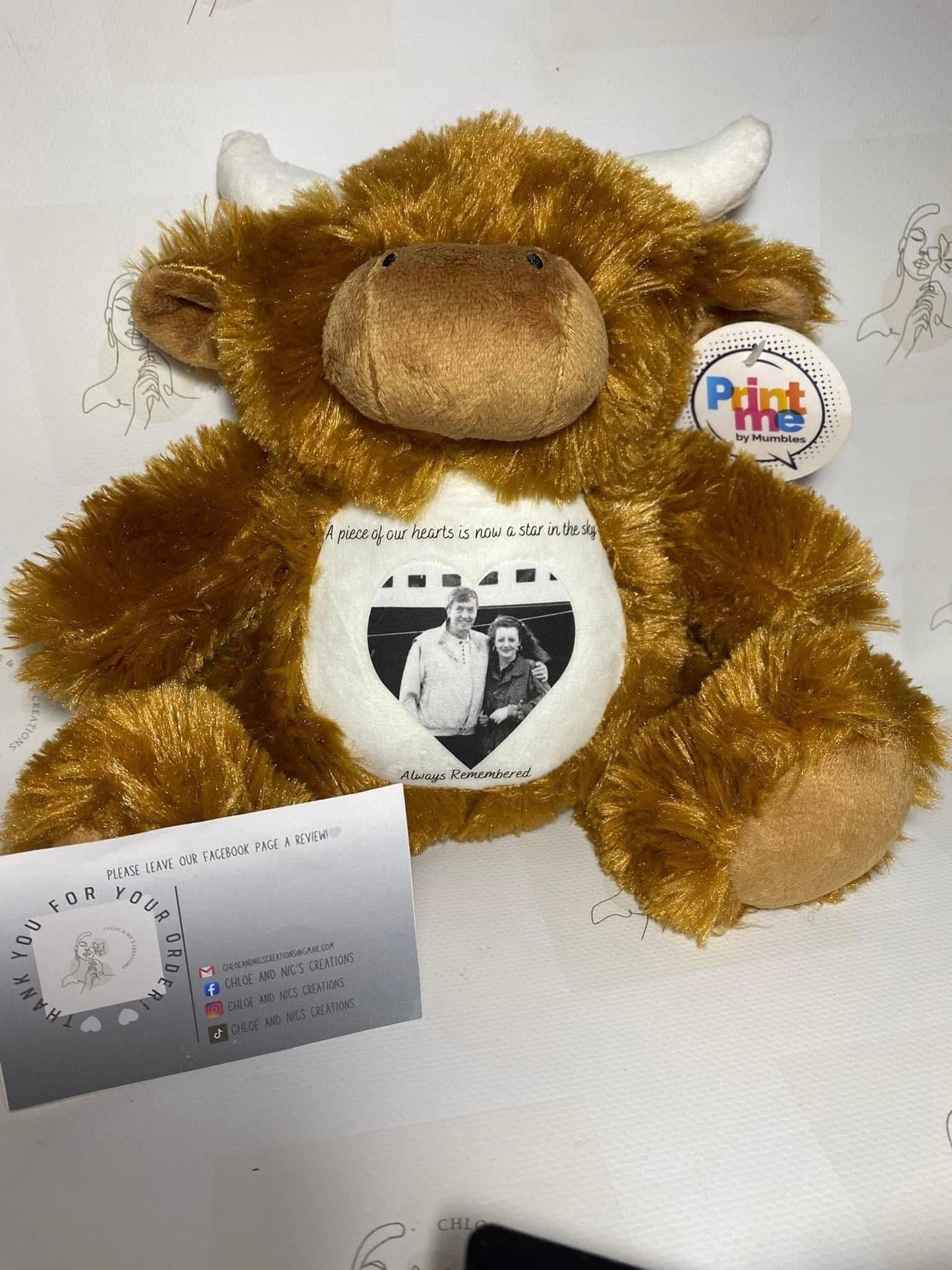 Personalised memorial bears