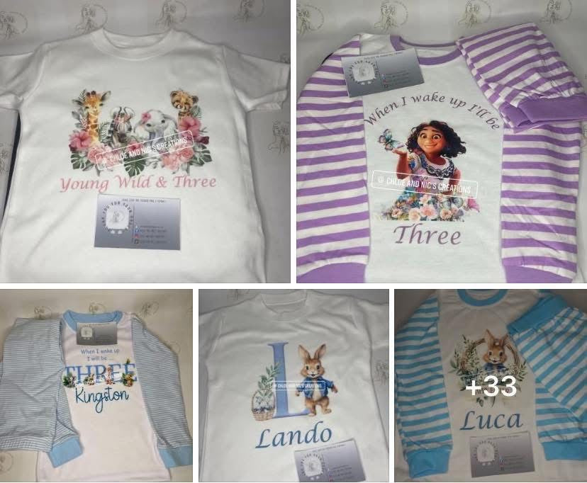 Personalised pyjama sets  children