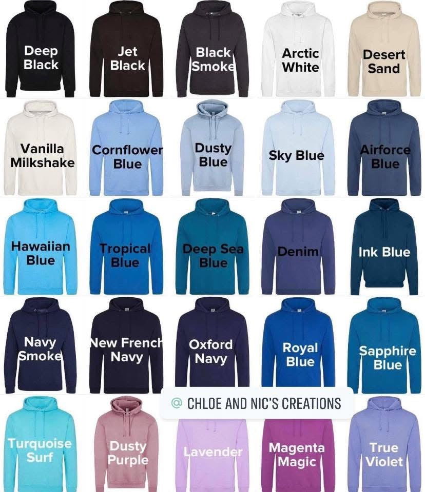 Personalised hoodies adults
