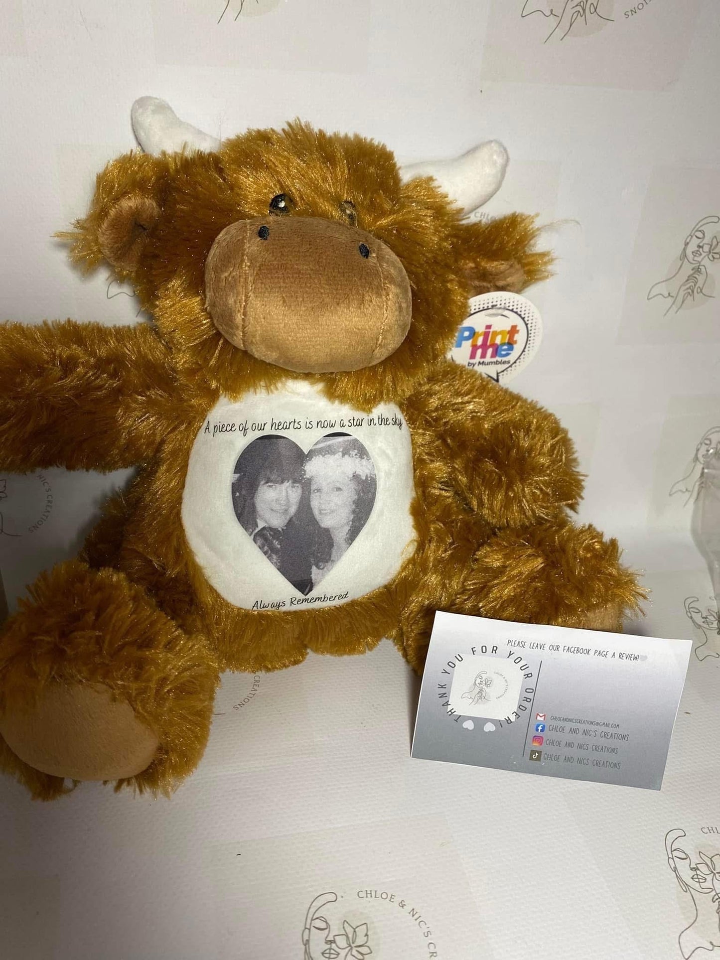 Personalised memorial bears