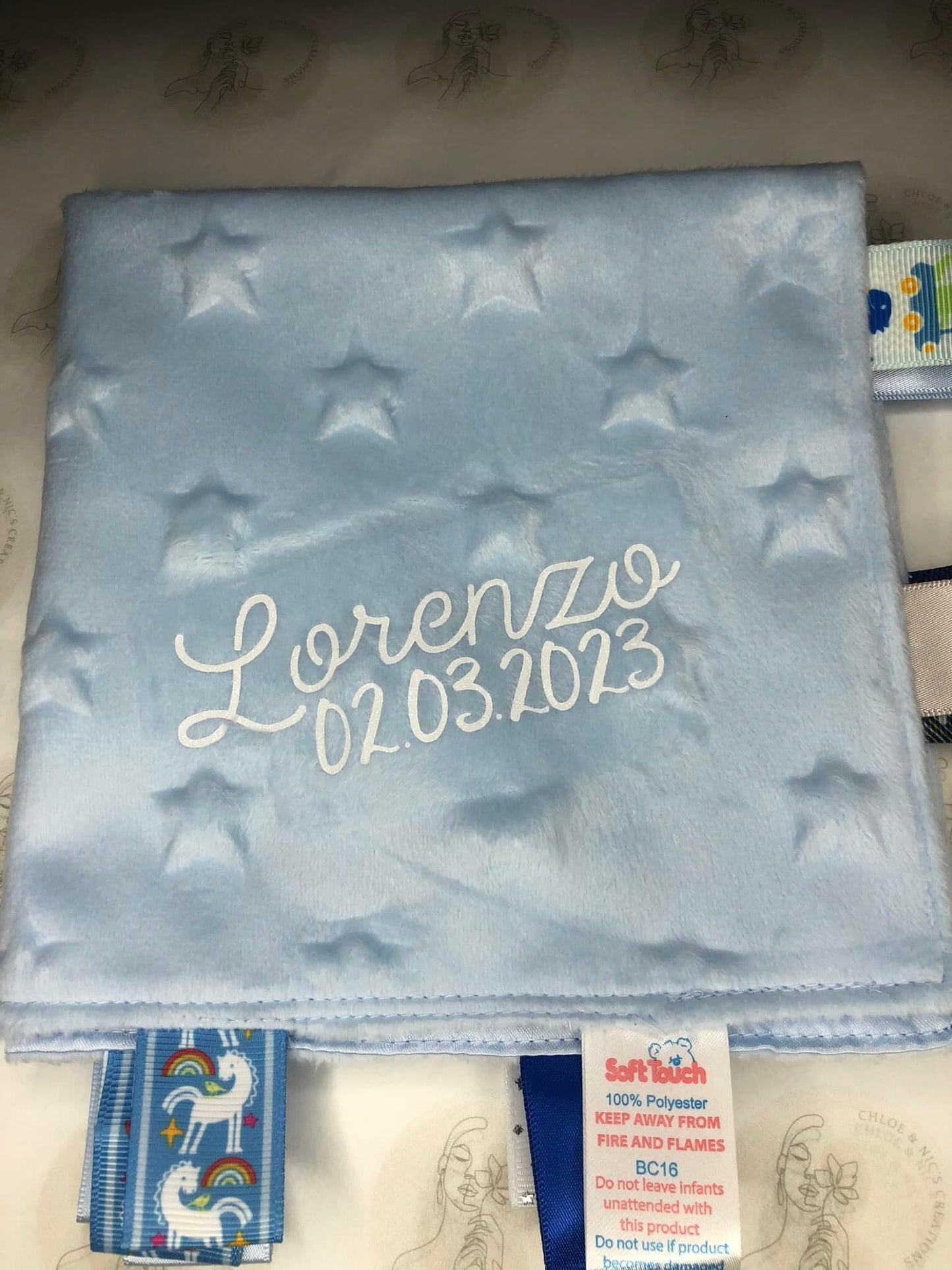 Bubble Personalised comforter taggies