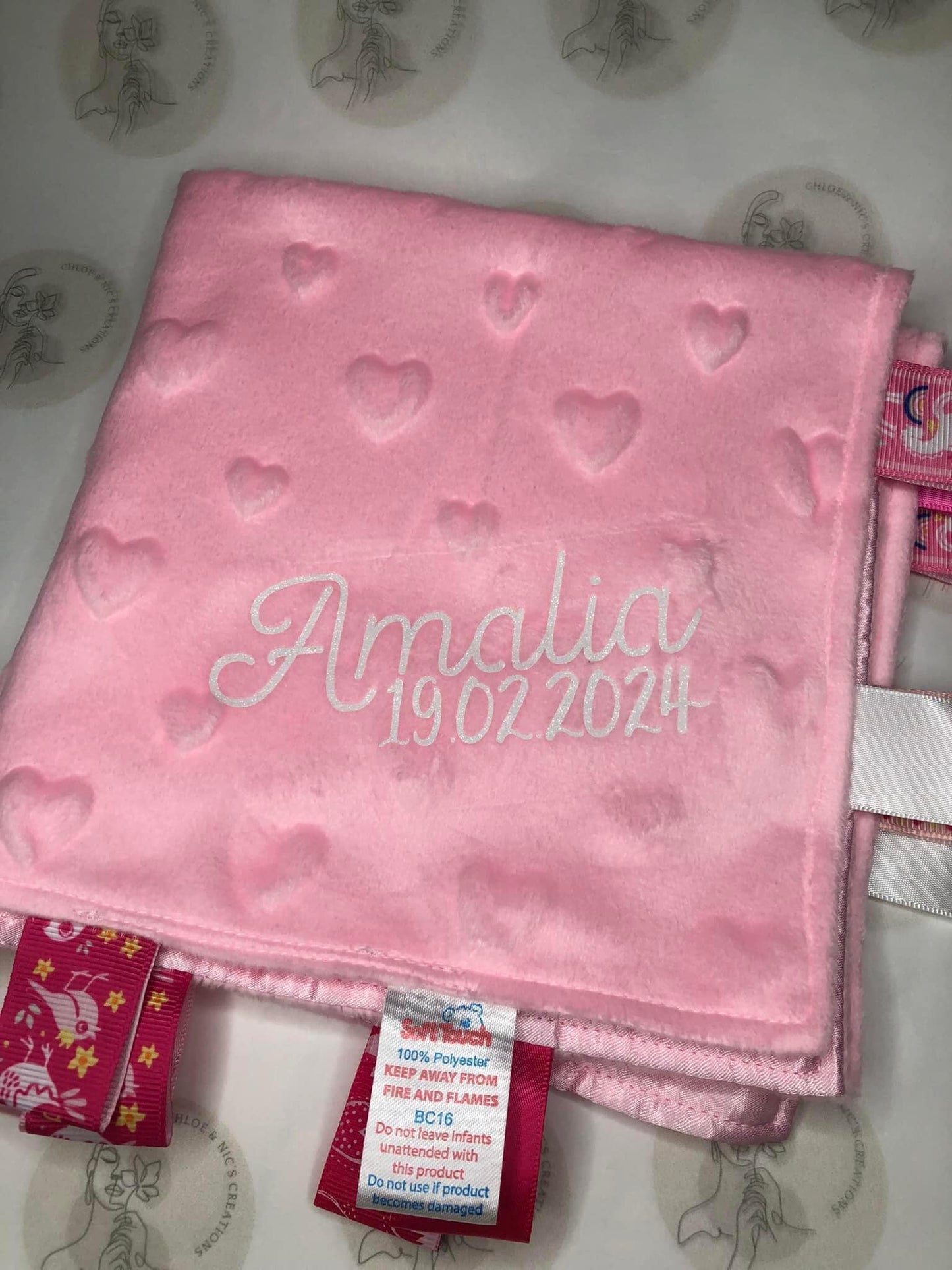 Bubble Personalised comforter taggies